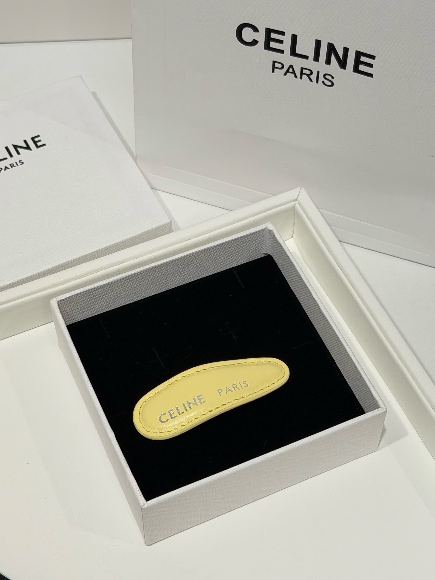 Celine Paris Yellow Hair Clip